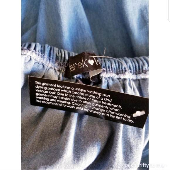 DEREK HEART | Chambray Shorts Romper - Picture 4 of 4